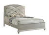 Valiant Champagne Silver Queen Upholstered Panel Bed