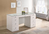 Avery White Makeup Vanity Set with Lighted Mirror - Luna Furniture