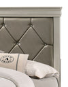 Amalia Silver Twin Panel Bed - Luna Furniture