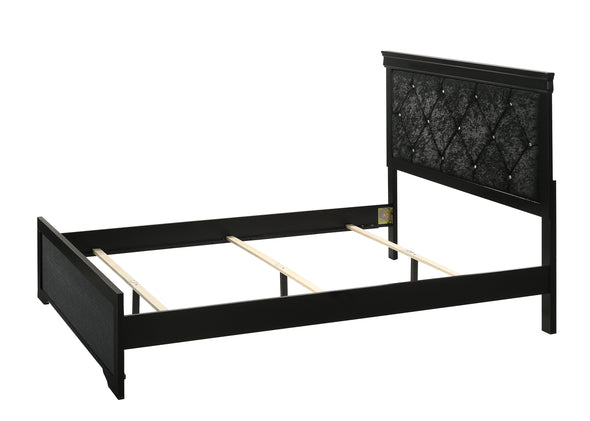 Amalia Black Twin Panel Bed - Luna Furniture