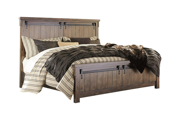 Lakeleigh Brown King Panel Bed -  - Luna Furniture