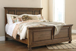 Flynnter Medium Brown King Panel Bed -  - Luna Furniture