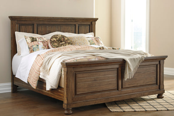Flynnter Medium Brown Panel Bedroom Set - Luna Furniture