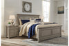 Lettner Light Gray King Panel Bed -  - Luna Furniture