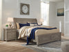 Lettner Light Gray Storage Platform Sleigh Bedroom Set - Luna Furniture