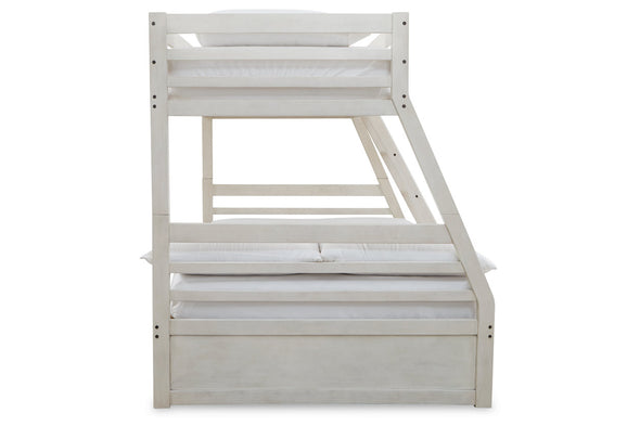 Robbinsdale Antique White Twin over Full Bunk Bed with Storage
