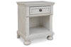 Robbinsdale Antique White Nightstand - Ashley - Luna Furniture