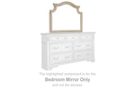 Realyn Chipped White Bedroom Mirror (Mirror Only)