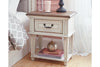 Realyn Chipped White Nightstand -  - Luna Furniture