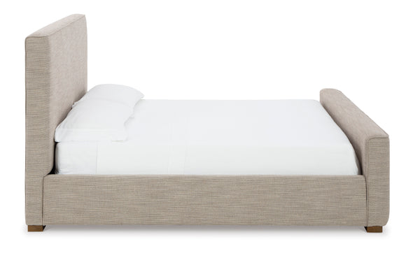 Dakmore Brown/Oatmeal Upholstered Panel Bedroom Set
