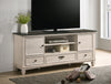 Saywer Antique 68" White/Brown TV Stand - Luna Furniture
