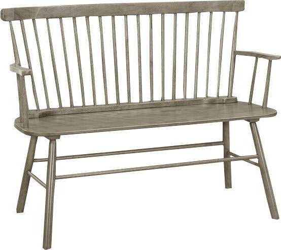 Jerimiah Spindleback Grey Bench - Luna Furniture