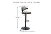 Bellatier Brown/Black Adjustable Height Barstool -  - Luna Furniture