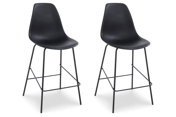 Forestead Black Counter Height Barstool, Set of 2