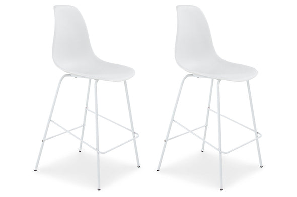 Forestead White Counter Height Barstool, Set of 2