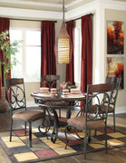 Glambrey Brown 5-Piece Round Dining Set -  - Luna Furniture