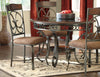 Glambrey Brown 5-Piece Round Dining Set -  - Luna Furniture
