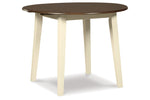 Woodanville Cream/Brown Dining Drop Leaf Table -  - Luna Furniture