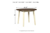 Woodanville Cream/Brown Dining Drop Leaf Table -  - Luna Furniture