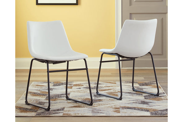 Centiar White Dining Chair, Set of 2