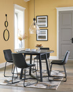 Centiar Gray/Black 5-Piece Dining Room Set
