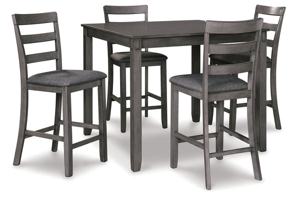 Bridson Gray 5-Piece Counter Height Set -  - Luna Furniture