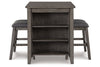Caitbrook Gray 3-Piece Counter Height Set -  - Luna Furniture
