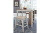 Skempton White/Light 3-Piece Brown Counter Height Set -  - Luna Furniture