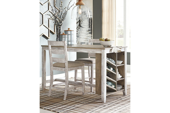 Skempton White/Light Brown Counter Height Dining Table -  - Luna Furniture