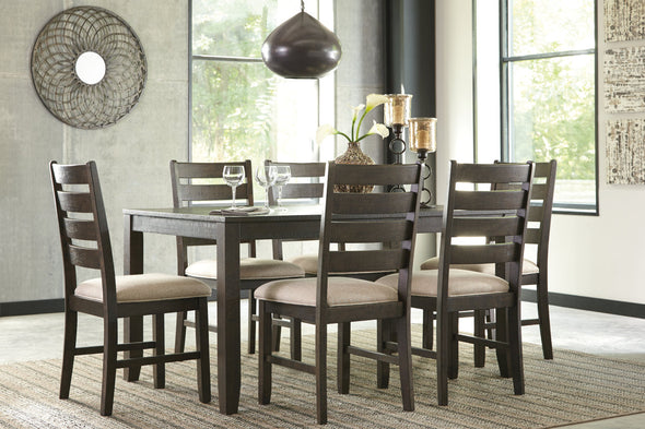 Rokane Brown Dining Table and Chairs, Set of 7 -  - Luna Furniture