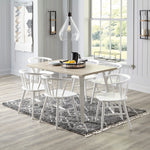 Grannen White/Natural Rectangular Dining Room Set