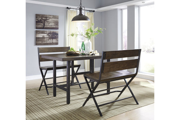 Kavara Medium Brown Counter Height Double Barstool -  - Luna Furniture