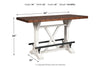 Valebeck White/Brown Counter Height Dining Table -  - Luna Furniture