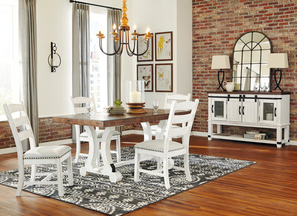 Valebeck White-Brown Dining Room Set - Luna Furniture