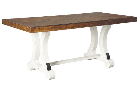 Valebeck White/Brown Dining Table -  - Luna Furniture