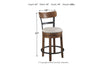Valebeck Brown Counter Height Barstool -  - Luna Furniture