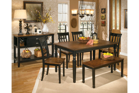 Owingsville Black/Brown Dining Table -  - Luna Furniture