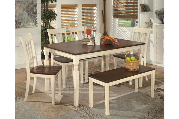 Whitesburg Brown/Cottage White Dining Bench -  - Luna Furniture