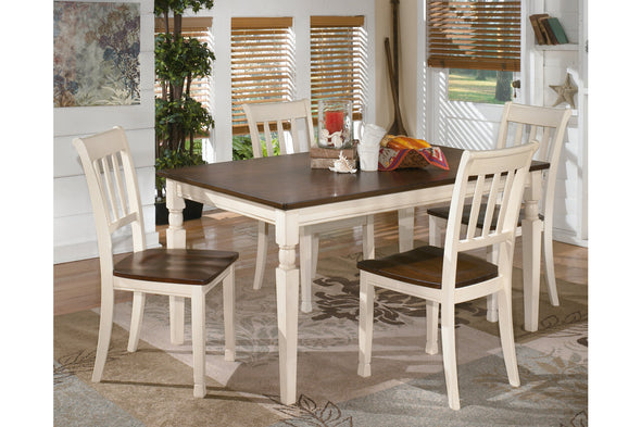 Whitesburg Brown/Cottage White Dining Chair, Set of 2