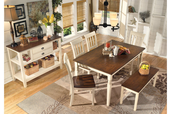 Whitesburg Brown/Cottage White Dining Server -  - Luna Furniture