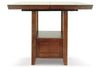 Ralene Medium Brown Counter Height Dining Extension Table -  - Luna Furniture