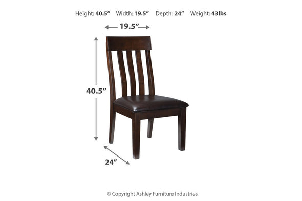 Haddigan Dark Brown Dining Chair, Set of 2