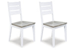 Nollicott Whitewash/Light Gray Dining Chair, Set of 2