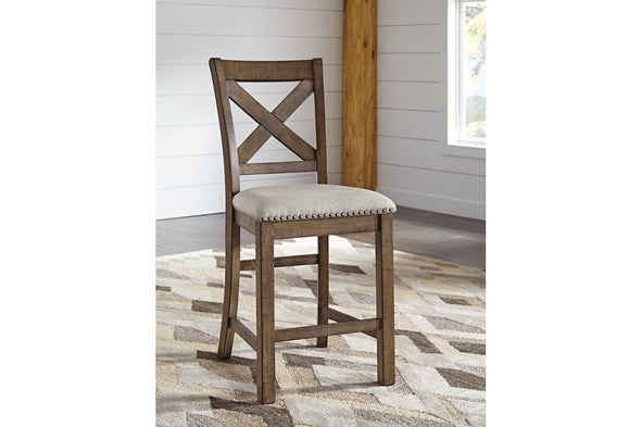 Moriville Beige Counter Height Chairs, Set of 2