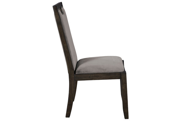 Hyndell Gray/Dark Brown Dining Chair, Set of 2