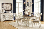 Realyn Chipped White Oval Dining Room Set - Luna Furniture