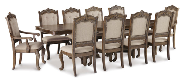 Charmond Brown Extendable Dining Set -  - Luna Furniture