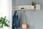 Socalle Light Natural Wall Mounted Coat Rack with Shelf