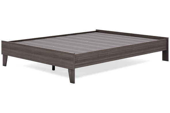 Brymont Dark Gray Queen Platform Bed -  - Luna Furniture