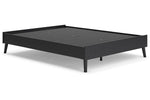 Charlang Black Queen Platform Bed -  - Luna Furniture